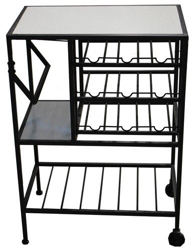 Wine Trolley - Marble / Steel
