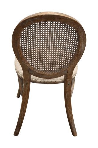 Dining Chair Heritage - Burnt Oak with Natural Linen Seat