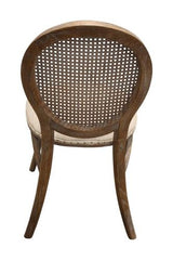 Dining Chair Heritage - Burnt Oak with Natural Linen Seat