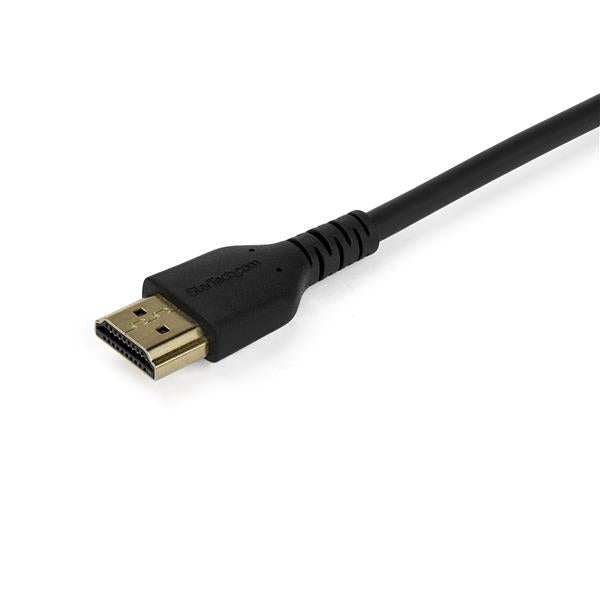 2m durable HDMI cable supporting 4K 60Hz, with aramid fiber reinforcement and EMI protection for high-quality connections.