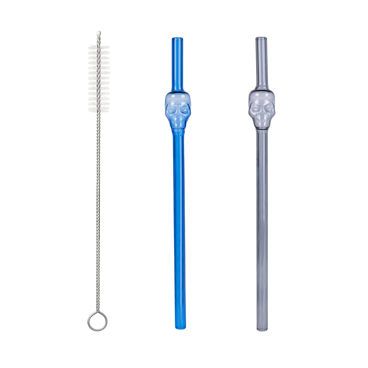 Skull Reusable Glass Straw - Eco-to-Go - Pack of 3