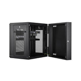 12U Wall-Mount Server Rack Cabinet - Hinged Enclosure - Up to 16 in. Deep
