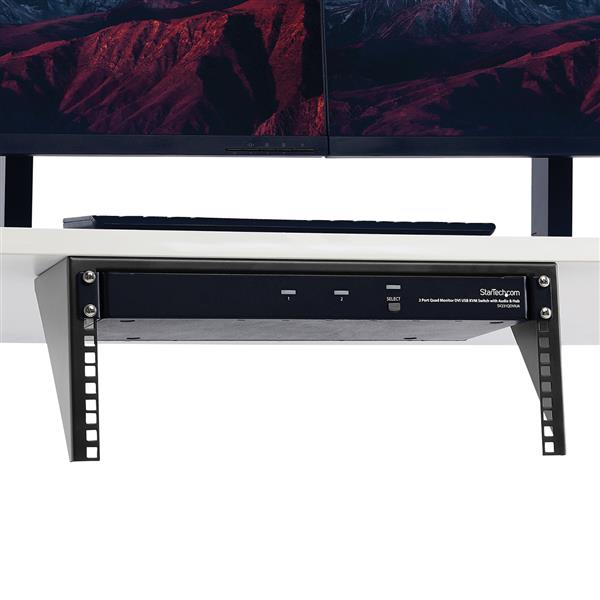 4U 19in Steel Vertical Wall Mount Equipment Rack Bracket