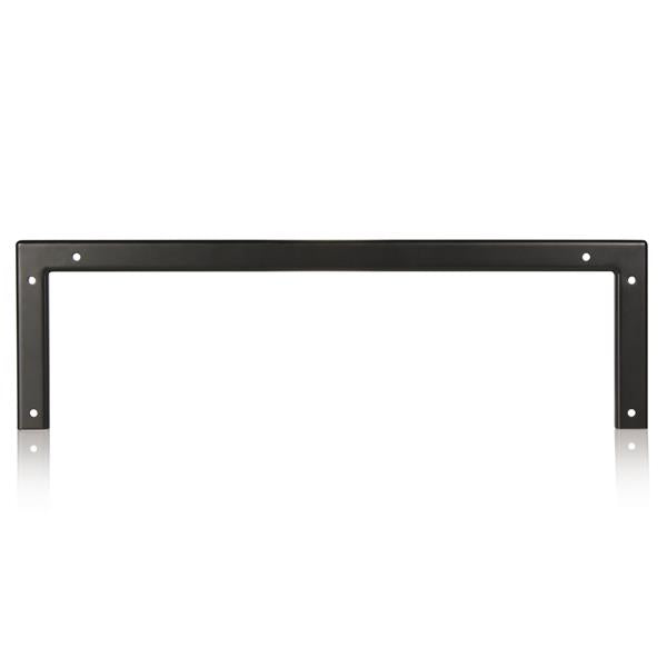 4U steel wall mount rack bracket for vertical installation of networking equipment, optimizing space in office or home environments.