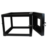 6U 55cm (22in) Depth Hinged Open Frame Wall Mount Server Rack
