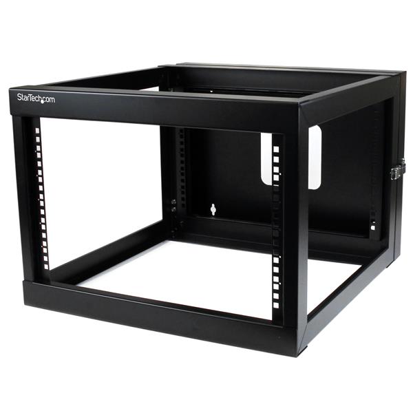 6U 55cm (22in) Depth Hinged Open Frame Wall Mount Server Rack