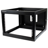 6U 55cm (22in) Depth Hinged Open Frame Wall Mount Server Rack