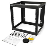 9U Wall-mount Rack - Open Frame - 18" Deep - Steel - 2 Post Data Rack