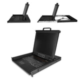 Rackmount KVM Console - 1U 17" LCD VGA KVM Drawer w/Cables USB