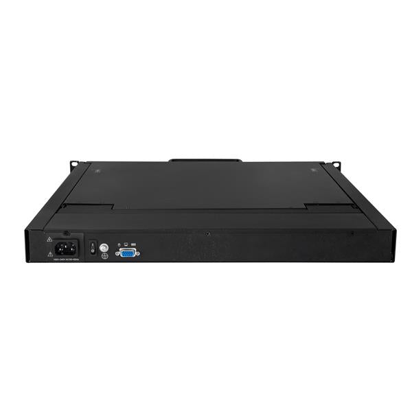 1U Single-Port KVM Console with 19 in. LCD, built-in keyboard, and touchpad for efficient server management in rack space.