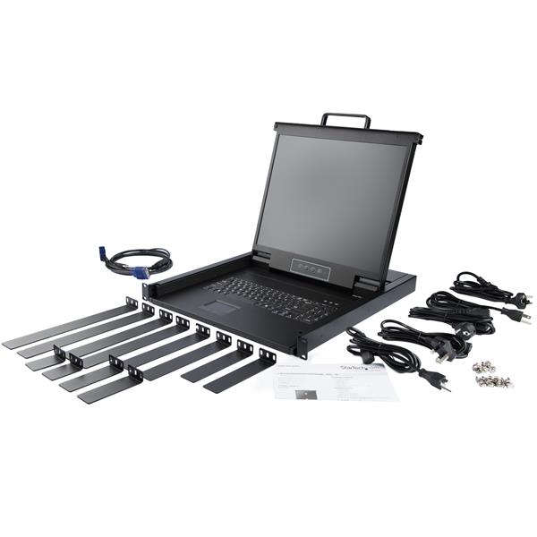 1U Single-Port KVM Console for Server Rack - 19 in.