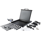1U Single-Port KVM Console for Server Rack - 19 in.