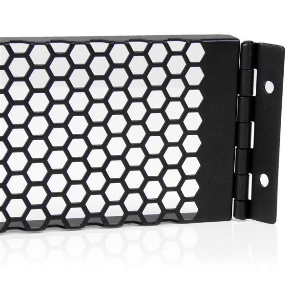 2U Hinged & Vented Blank Rack Panel