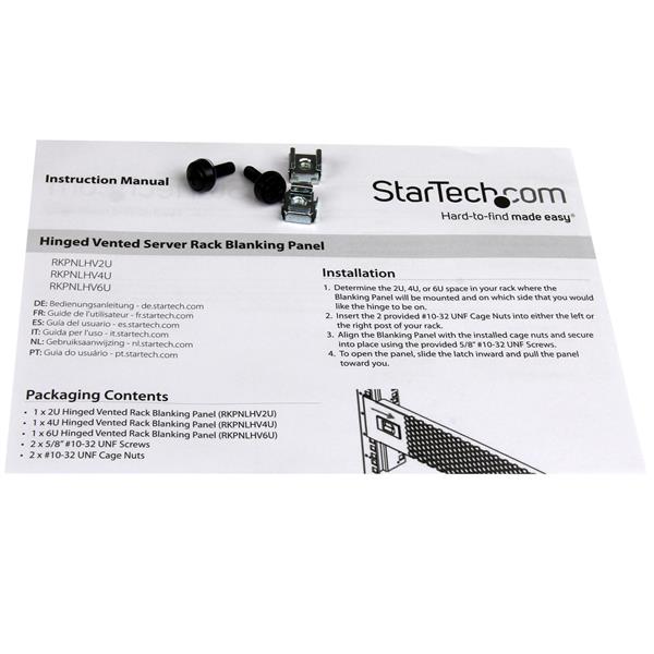 2U Hinged & Vented Blank Rack Panel