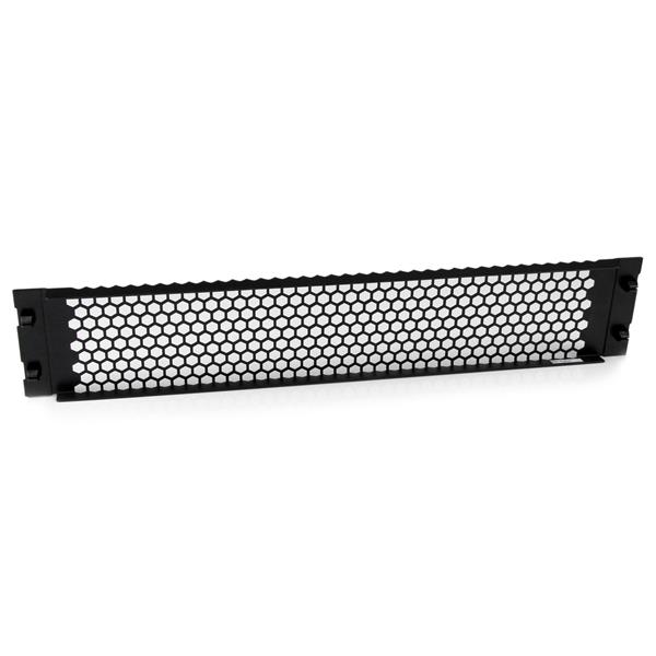 2U Tool-Less Vented Blank Rack Panel