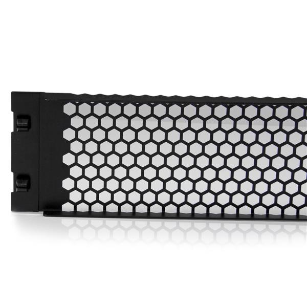 2U Tool-Less Vented Blank Rack Panel