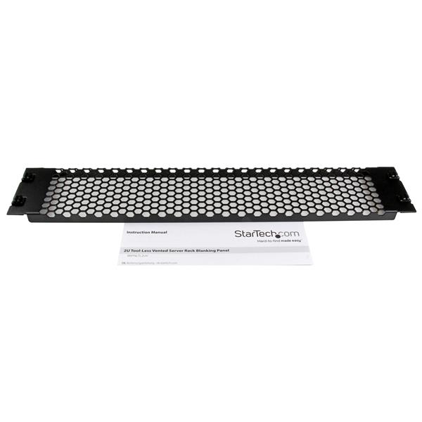 2U Tool-Less Vented Blank Rack Panel