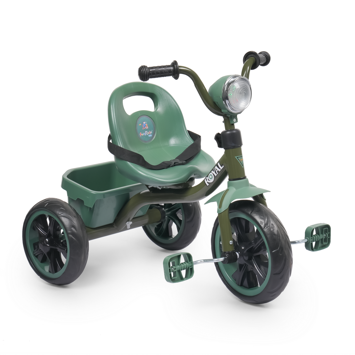 Kids Royel DX Trike With Light Music & Rear Basket FT-600 Green