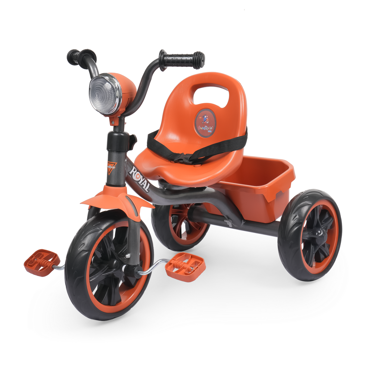 Kids Royel DX Trike With Light Music & Rear Basket FT-600 Brown
