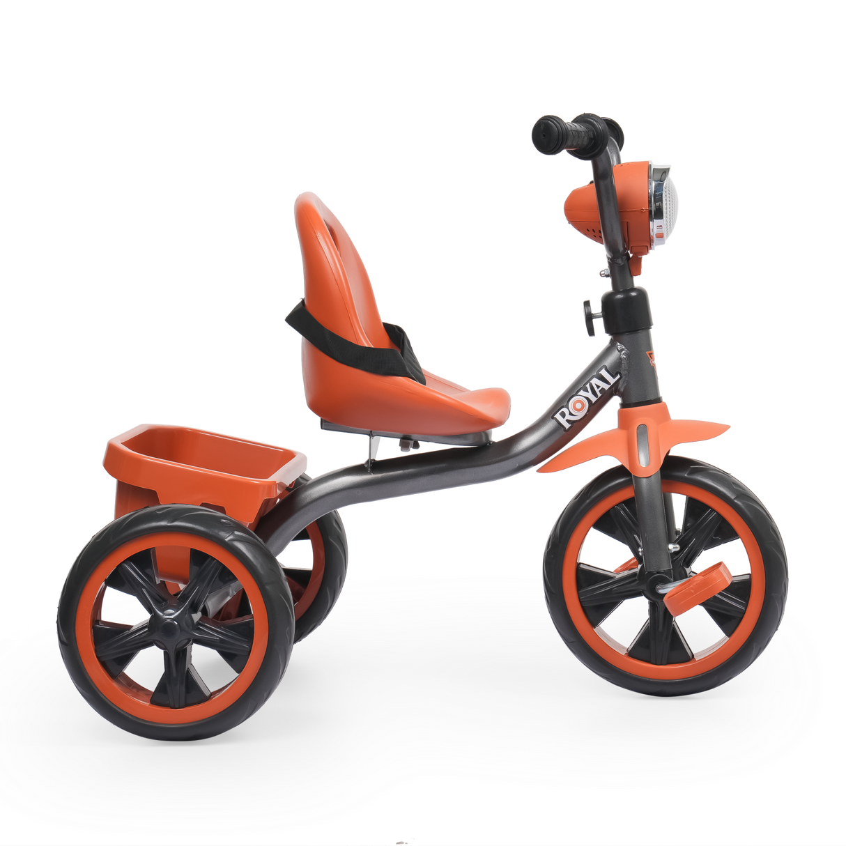 Kids Royel DX Trike With Light Music & Rear Basket FT-600 Brown