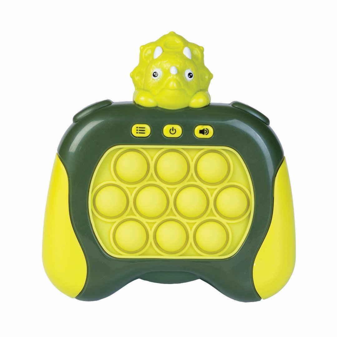 Dino Island Push & Pop Fast Game: handheld sensory toy with vibrant design, satisfying buttons, and multiple game modes.