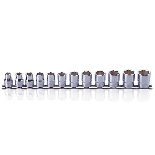 Koken RS3400M Socket Set On Rail 6pt 12pc 3/8 "Dr 8-19mm