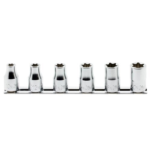 Koken RS4425/6-N Internal Torx Socket Set On Rail 6pc 1/2"Dr E10N - E20N