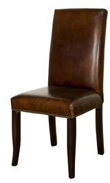 Dining Chair Leather -Philadelphia  Vintage Cigar