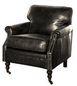 Chair Leather -Winchester 1 Seater Belon Black