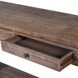 Hall Table - 2 Drawers Old Elm (210cm)