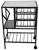 Wine Trolley - Marble / Steel
