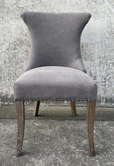 Dining Chair Miami Grey Canvas / Oak - 75cm