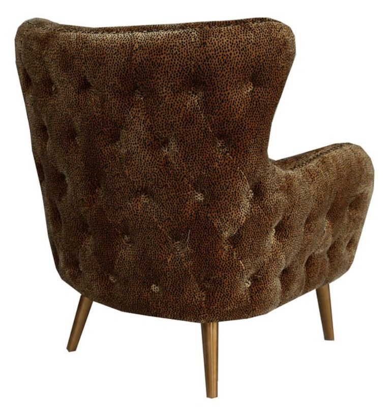 Safari Occasional Chair - with Antique Brass Leg