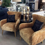 Safari Occasional Chair - with Antique Brass Leg