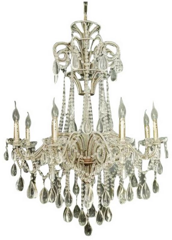Chandelier Antique Silver -98cm