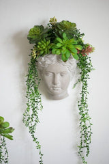 Visage Cement Wall Vase - Small
