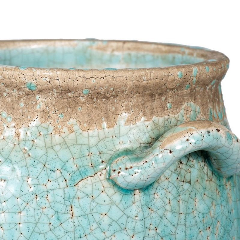 Candia Ceramic Vase Turquoise - 30cm