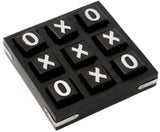 Large black wooden tic tac toe game (30cm) designed for fun and decor, perfect for home or office use.