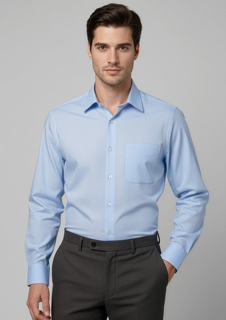 Luxe Mens Long Sleeve Shirt - White