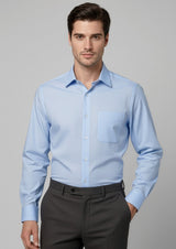 Luxe Mens Long Sleeve Shirt - White