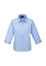 Base Womens 3/4 Sleeve Shirt - Blue