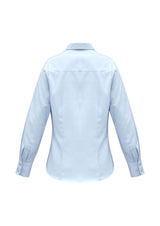 Luxe Womens Long Sleeve Shirt - Blue