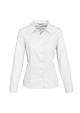 Luxe Womens Long Sleeve Shirt - White