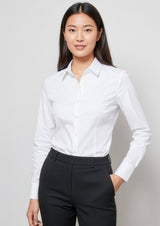 Luxe Womens Long Sleeve Shirt - White