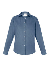 Memphis Womens Long Sleeve Shirt - Grey Smoke