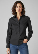 Memphis Womens Long Sleeve Shirt - Black