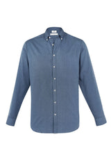 Memphis Mens Long Sleeve Shirt - Grey Smoke