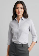 Ambassador Womens 3/4 Sleeve Shirt - Silver Grey
