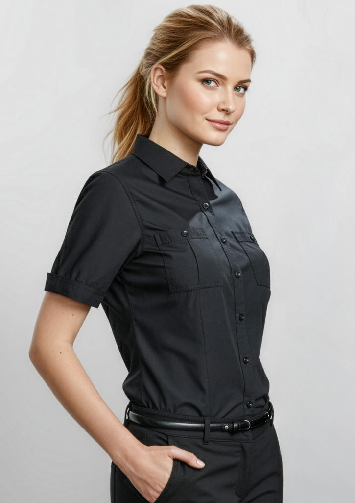 Bondi Womens Short Sleeve Shirt - Navy
