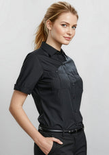 Bondi Womens Short Sleeve Shirt - Navy